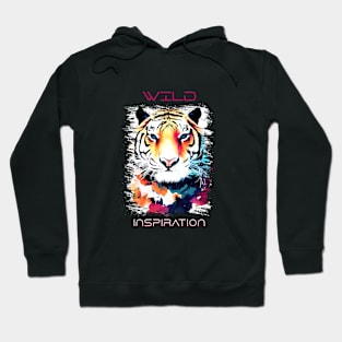 Tiger Wild Nature Animal Colors Art Painting Hoodie